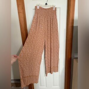 Wide Leg Stretchy Printed Pants